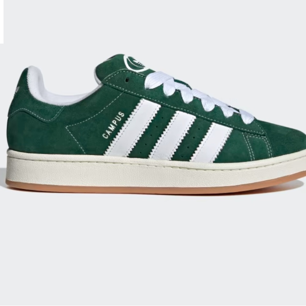 adidas Originals Campus Green White Suede Sneakers